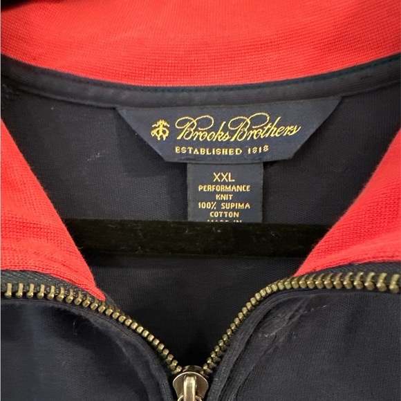 Brooks Brothers Warm Up Jacket Blue 2XL Excellent - Picture 3 of 3